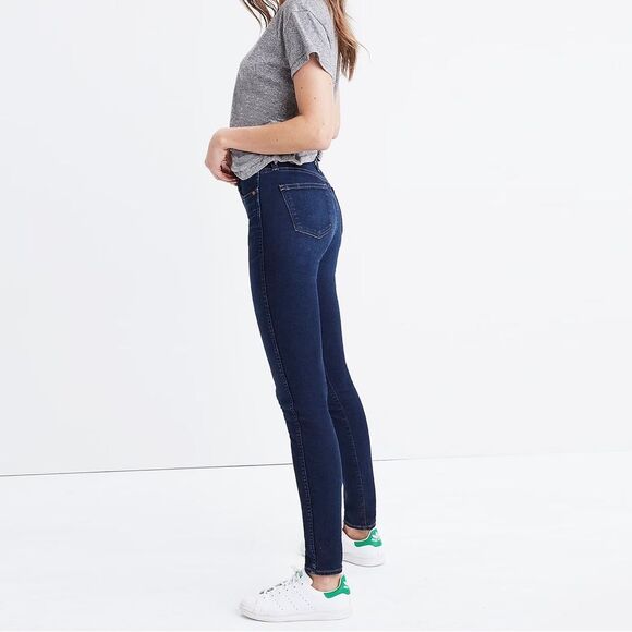 Madewell | 10" High Rise Skinny Jeans In Hayes Wash Size 25 - Picture 13 of 14